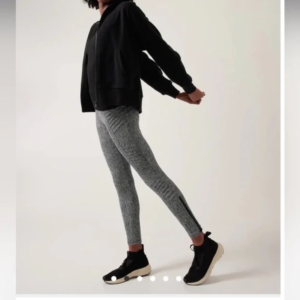 Athleta Delancey Moto Textured Tight Leggings